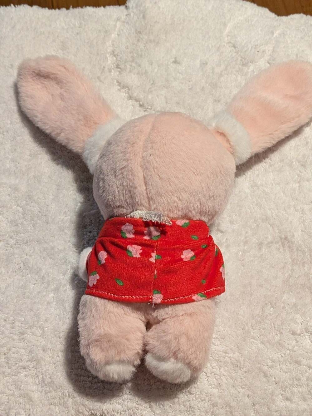 Sekiguchi Chimutan Pink Bunny Plush Doll with Pacifier and Strawberry Dress - Picture 6 of 8